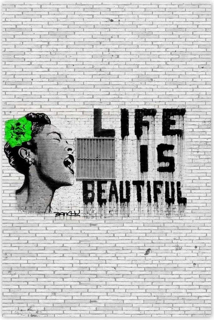 Poszterek 80x120 Banksy Life is beautiful