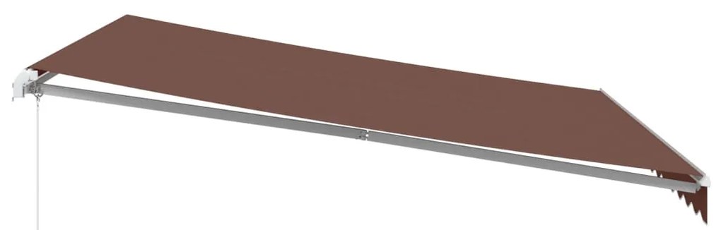barna kézzel kihúzható LED-es napellenző 400 x 300 cm
