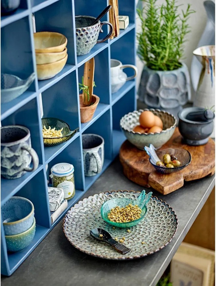 Kék többszintes újrahasznosított fa fali polc 70 cm Bekka – Bloomingville