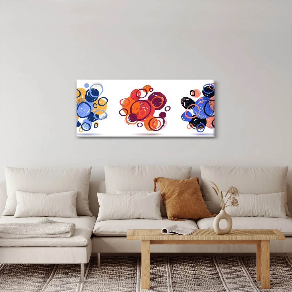 Színes körök képe (120x50 cm)
