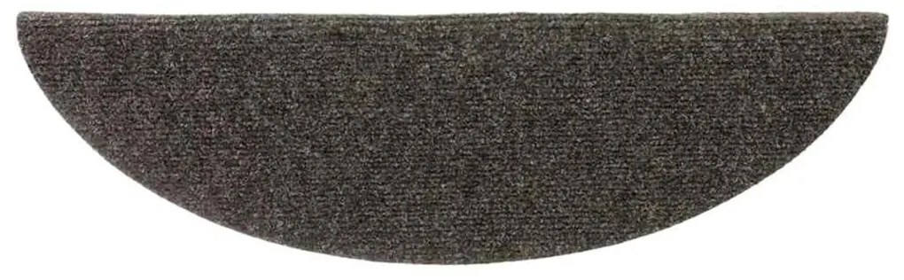 5 db öntapadós lépcsőszőnyeg 56 x 17 x 3 cm antracitszürke félkör alakú