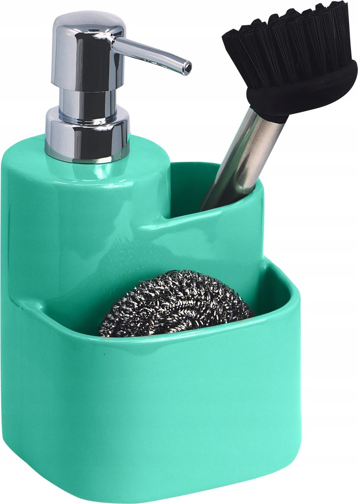 Konyhai folyékony adagoló szett drótkefe 3 részes türkiz Bisk