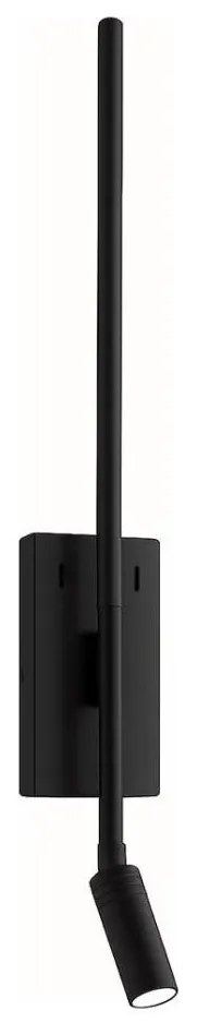 LED fali lámpatest TORCH LED/6W/230V + LED/3W fekete