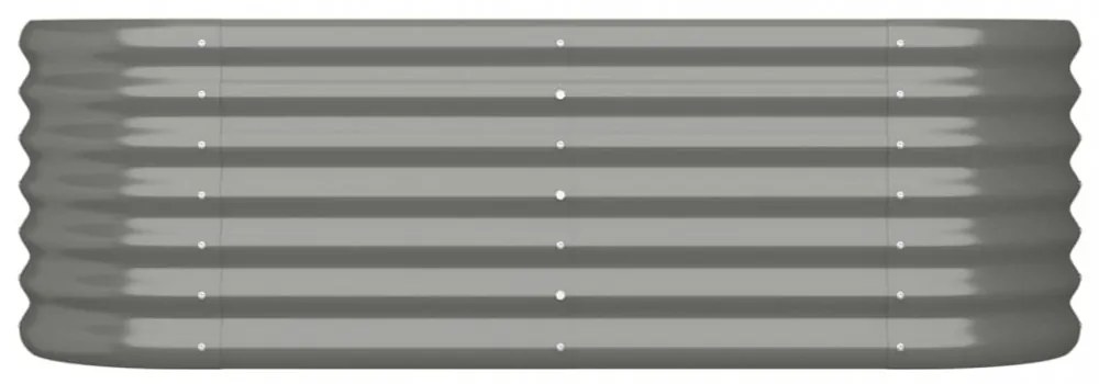 szürke horganyzott acél kerti magaságyás 114x40x36 cm