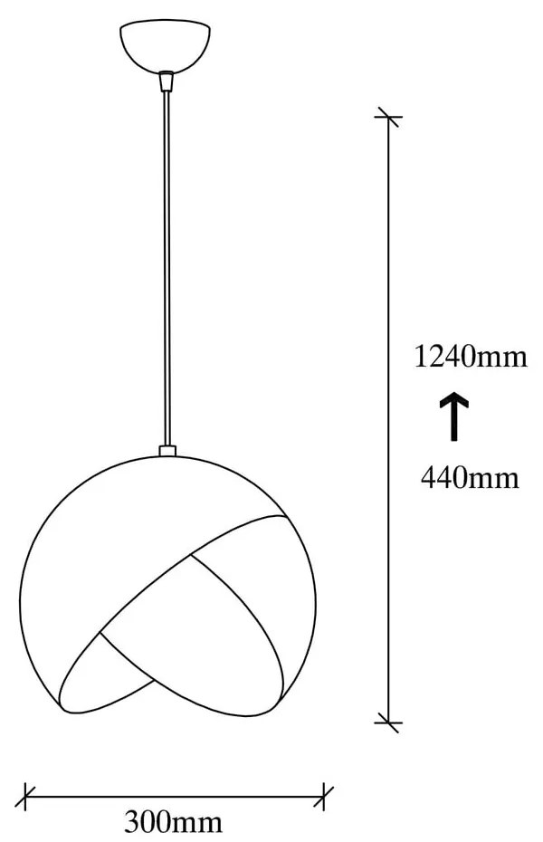 Fekete-bronzszínű függőlámpa fém búrával ø 30 cm Pacman – Opviq lights