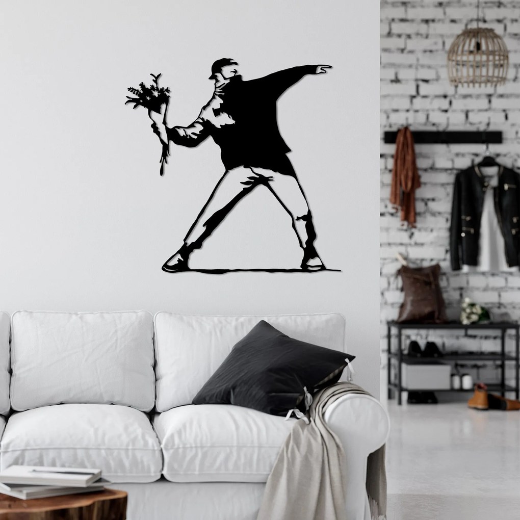 Fém fali dekoráció, Banksy Metal 01