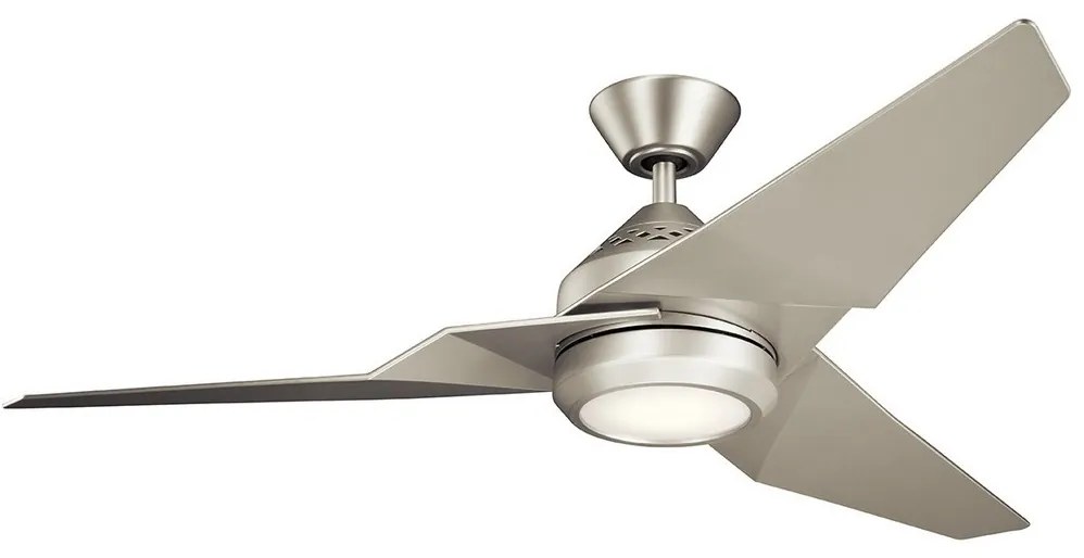 Kichler KLF-JADE-60-BN - LED Dimmelhető ventilátor JADE 18W/230V ezüst + távirányító