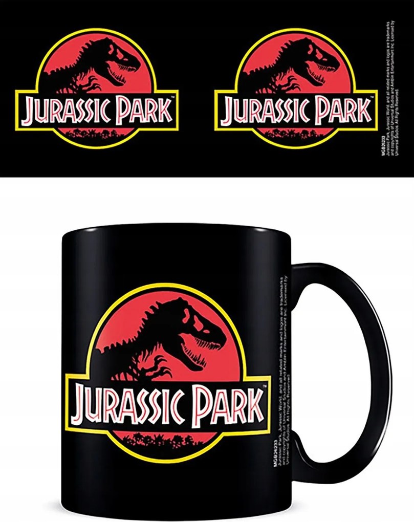 Jurassic Park Logo Fekete bögre 310ml