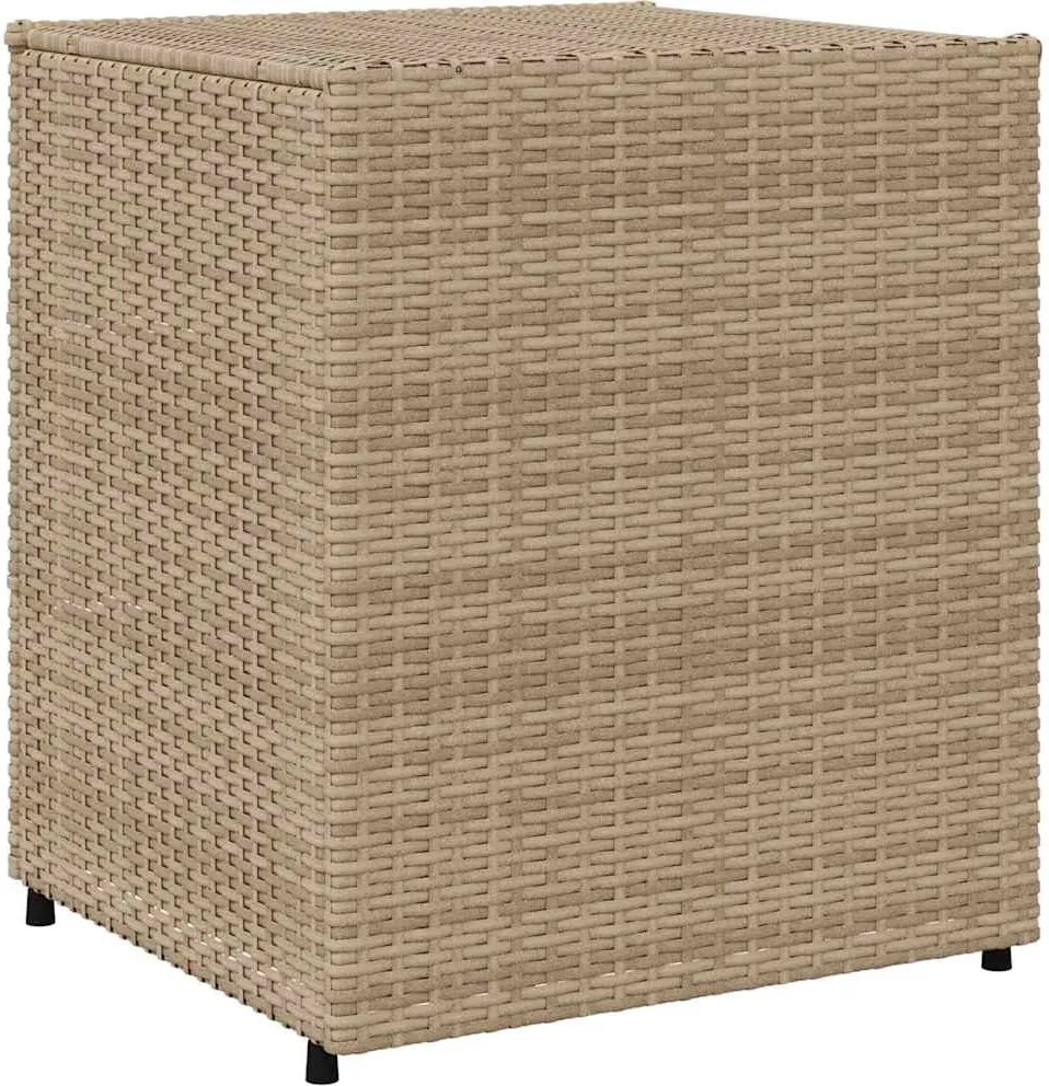 vidaXL bézs polyrattan kerti tárolószekrény 55 x 59 x 69 cm