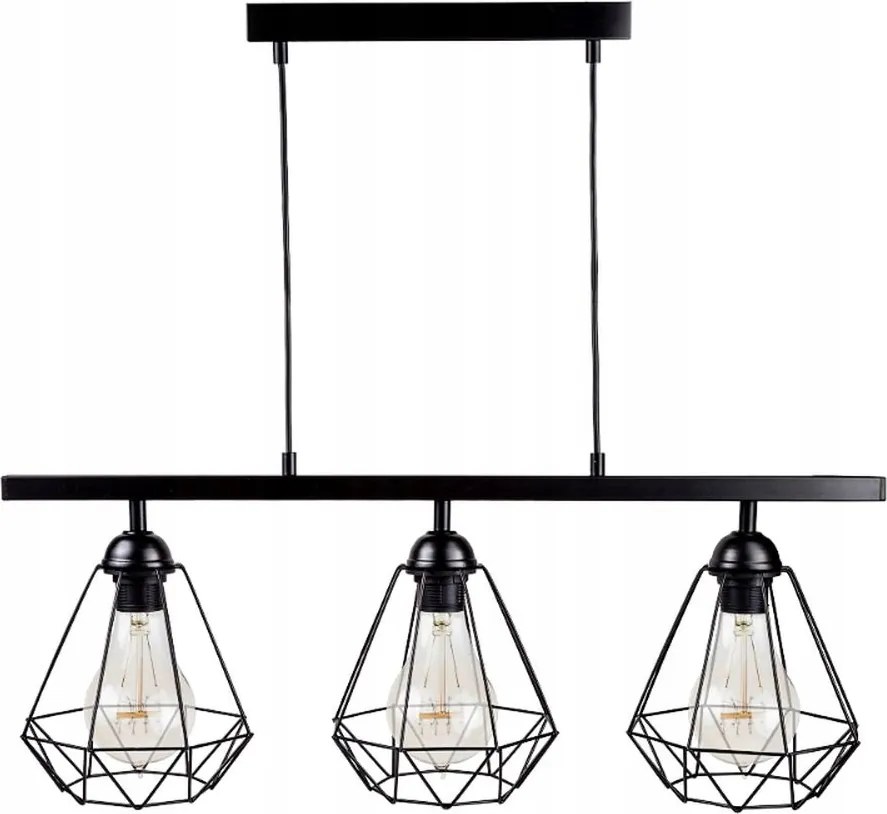 Csillár Hármas mennyezeti függőlámpa nappali konyha étkező Loft