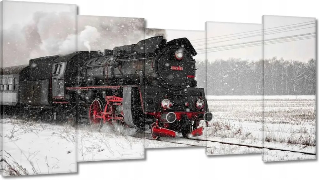 Vászonkép 150x80 Mozdony Ol49-59 Hó