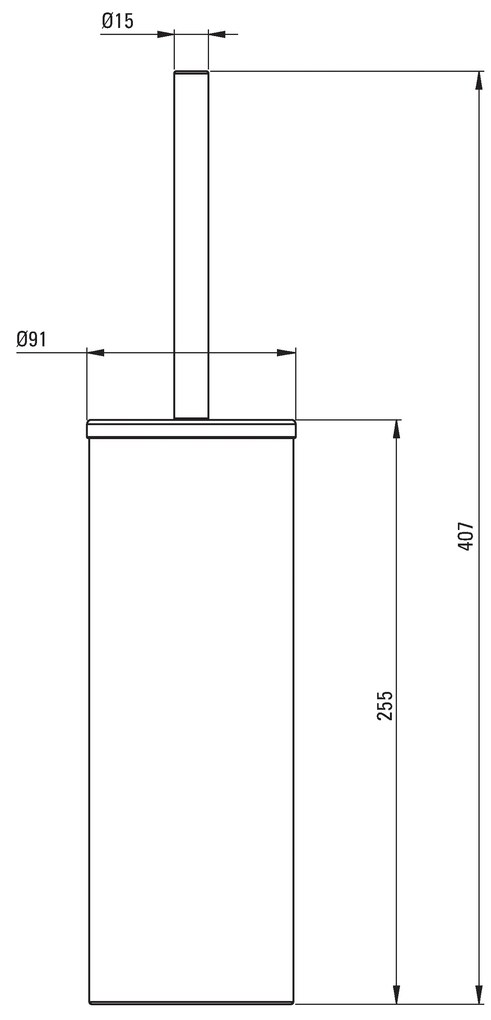 Deante Round tartozék, szabadon álló WC kefe, króm, ADR_0712