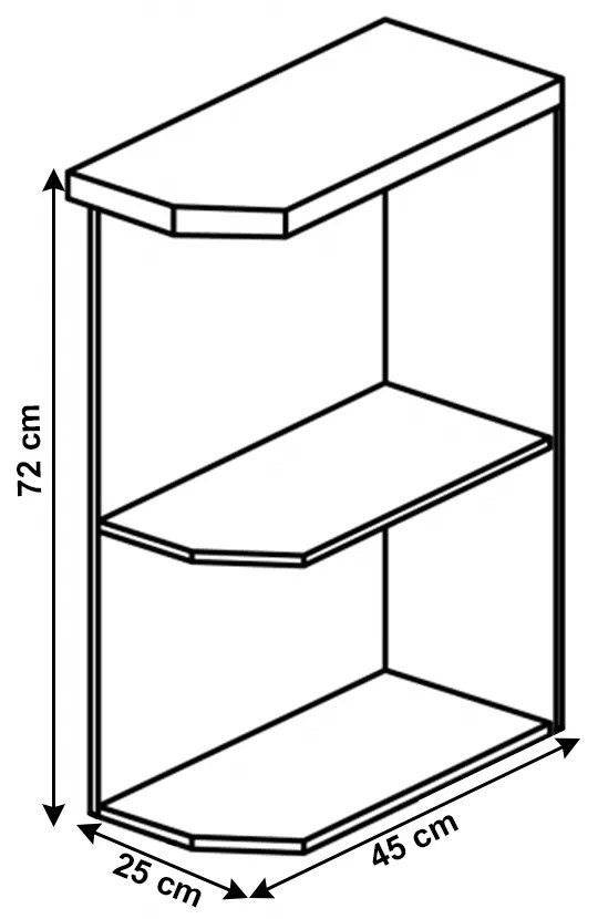 Alsó konyhai polc D25PZ Provence (fehér) (P). 1015155