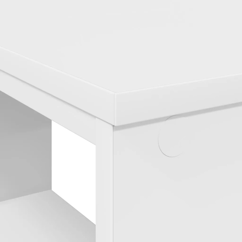 Fehér Sarokíróasztal Fehér MDF Közepes Tároló