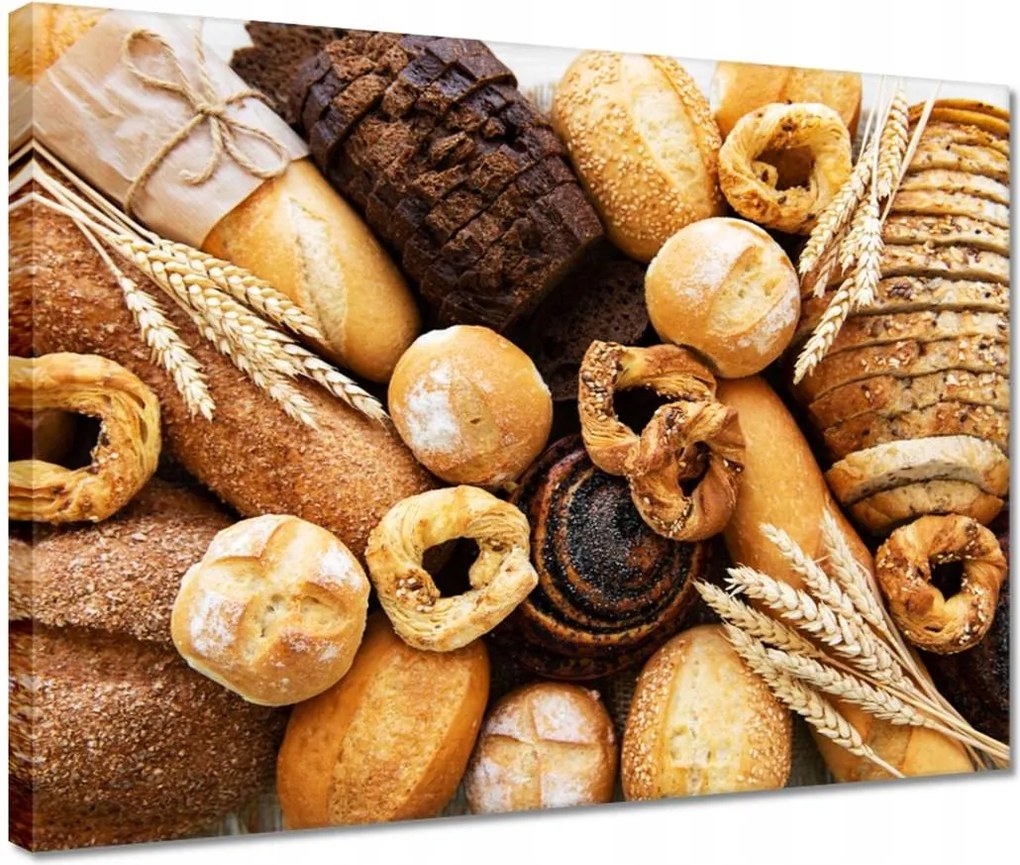Vászonkép 40x30 Kenyér mix