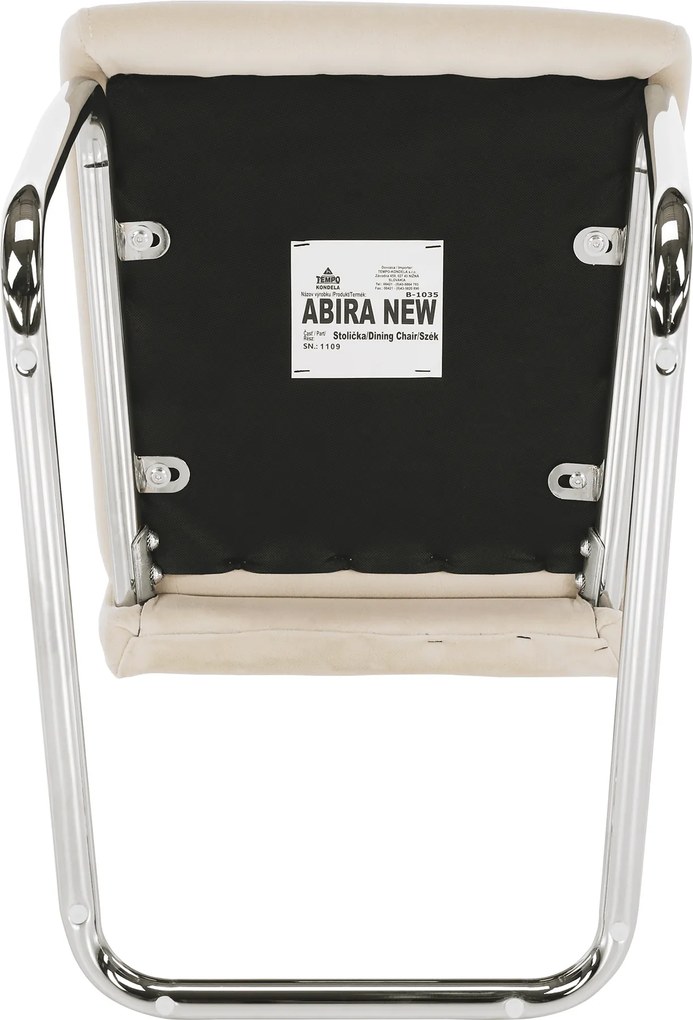 Étkezőszék, bézs Dulux Velvet szövet/világos varrás, ABIRA NEW