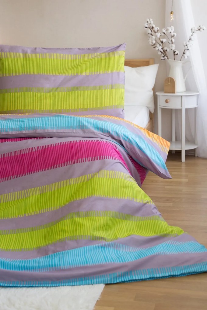 Pamut ágyneműhuzat 2 ágyra ELLE, többszínű Ágyneműhuzat mérete: 2 db 70 x 90 cm | 2 db 140 x 200 cm