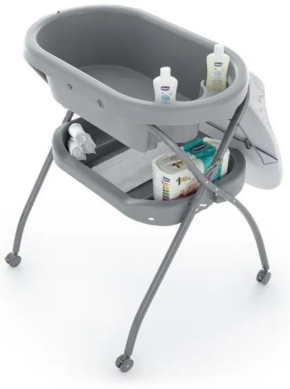 PETITE&amp;MARS - Pelenkázóasztal káddal SPA 3in1 szürke