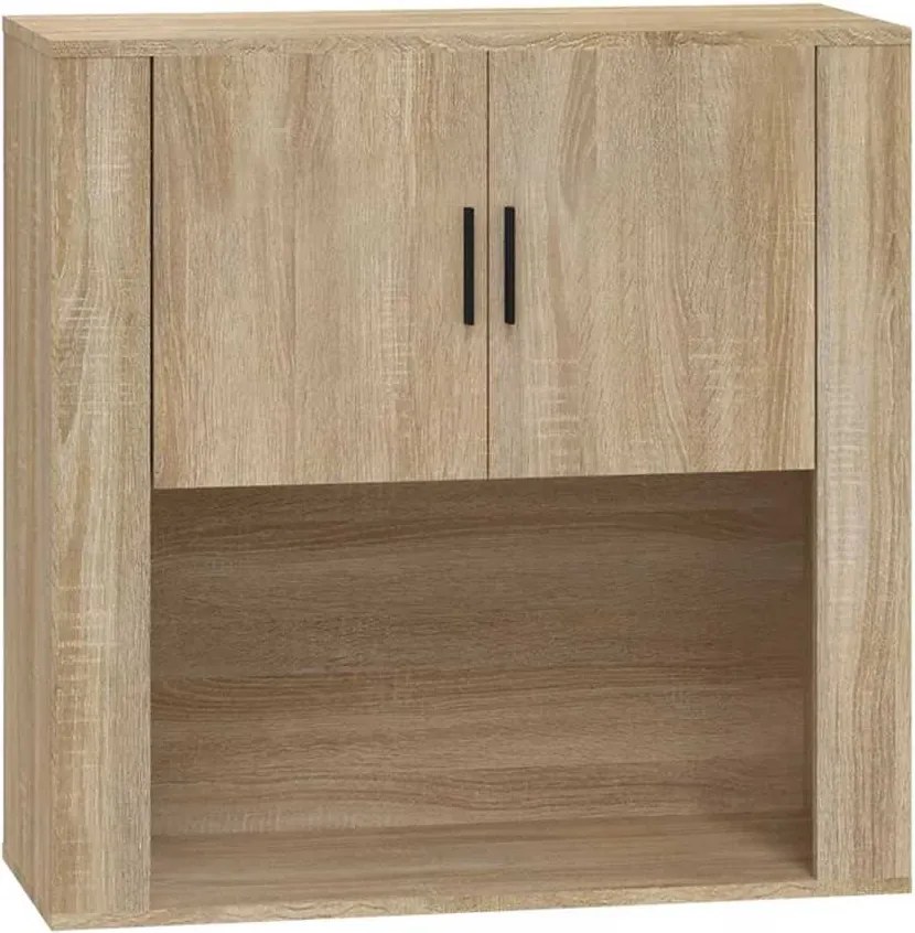 vidaXL sonoma tölgy színű szerelt fa faliszekrény 80x33x80 cm