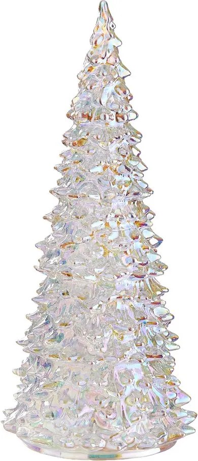 CRYSTAL LED üveg fenyő 23 cm gyöngyház szín