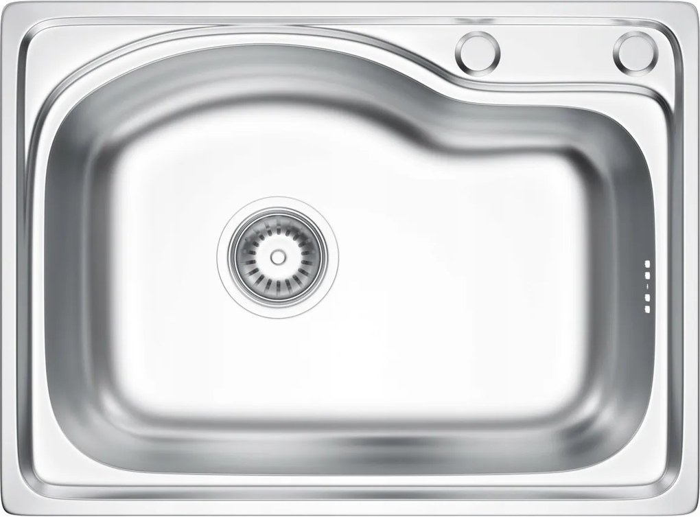 Egykamrás mosogató Melanstar rozsdamentes acél 58x43 cm