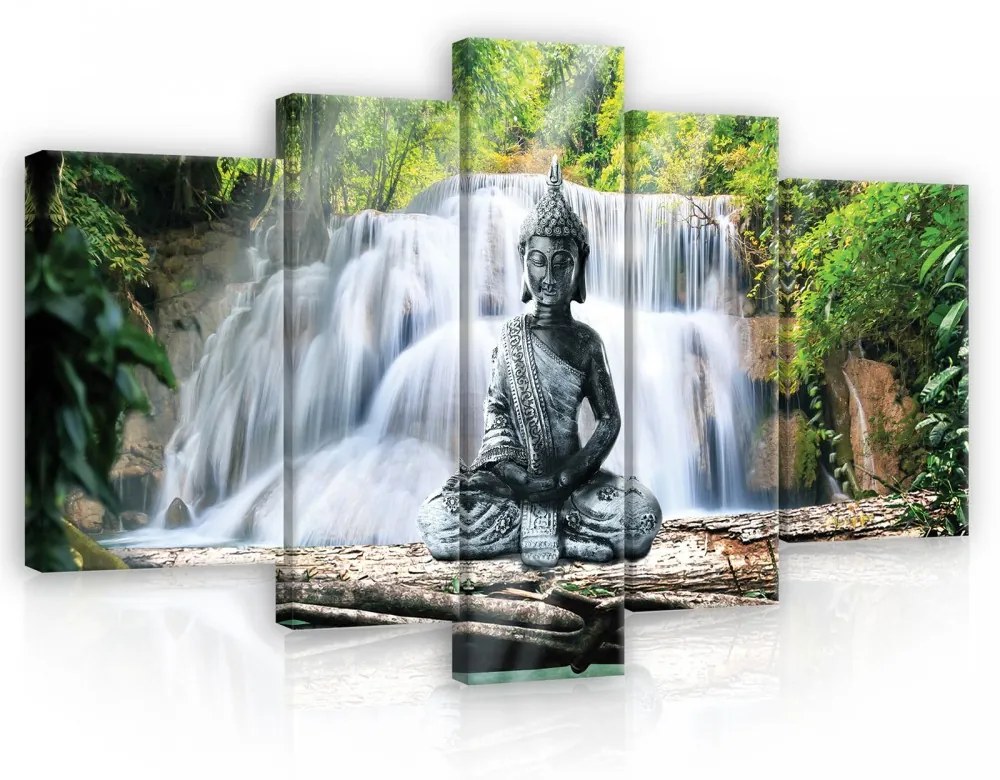 Vászonkép, 5 darabos, Buddha 170x100 cm méretben