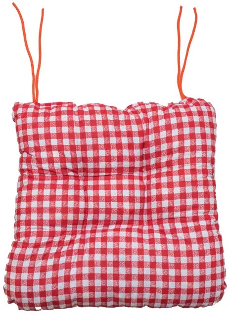 Soft kockás piros székpárna