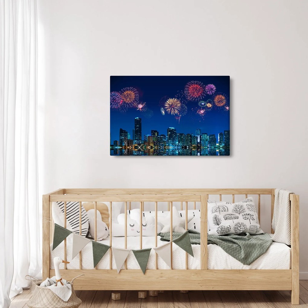 Kép - tűzijáték Miamiban (90x60 cm)