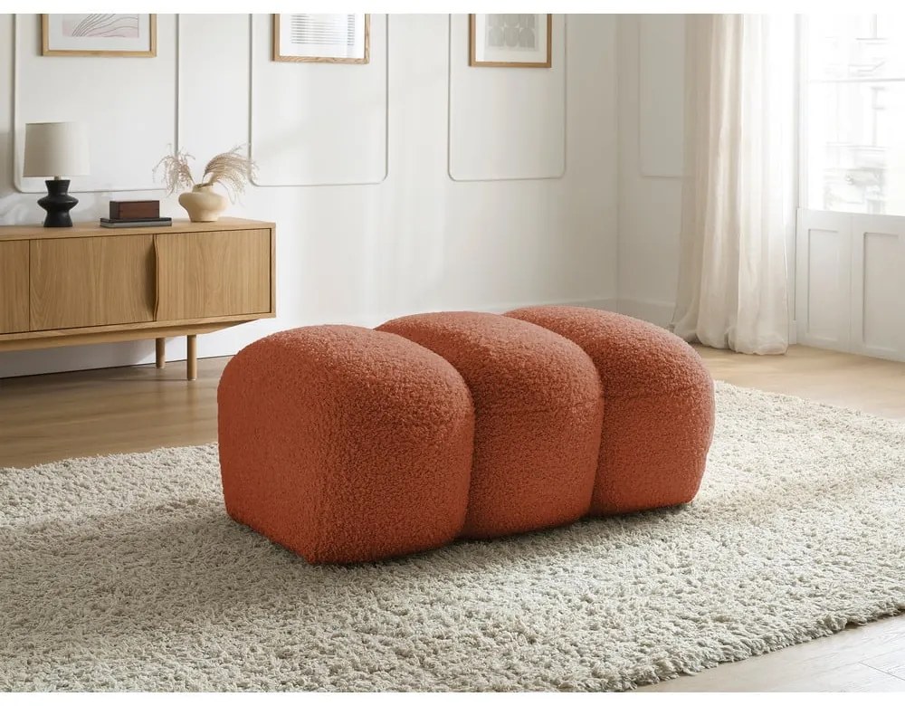 Téglavörös buklé lábtartó Hippolyte – Bobochic Paris