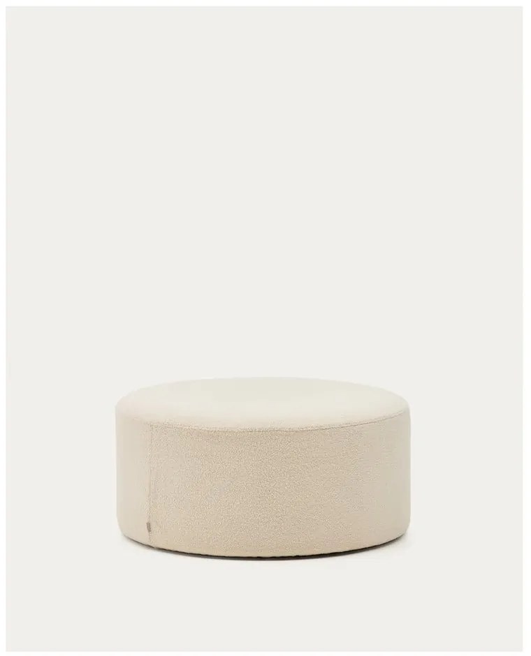 Krémszínű buklé puff Kaeli – Kave Home