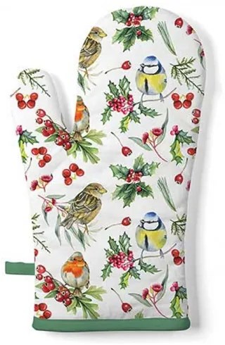 Birds in Winter edényfogó kesztyű 18x30cm, 100% pamut