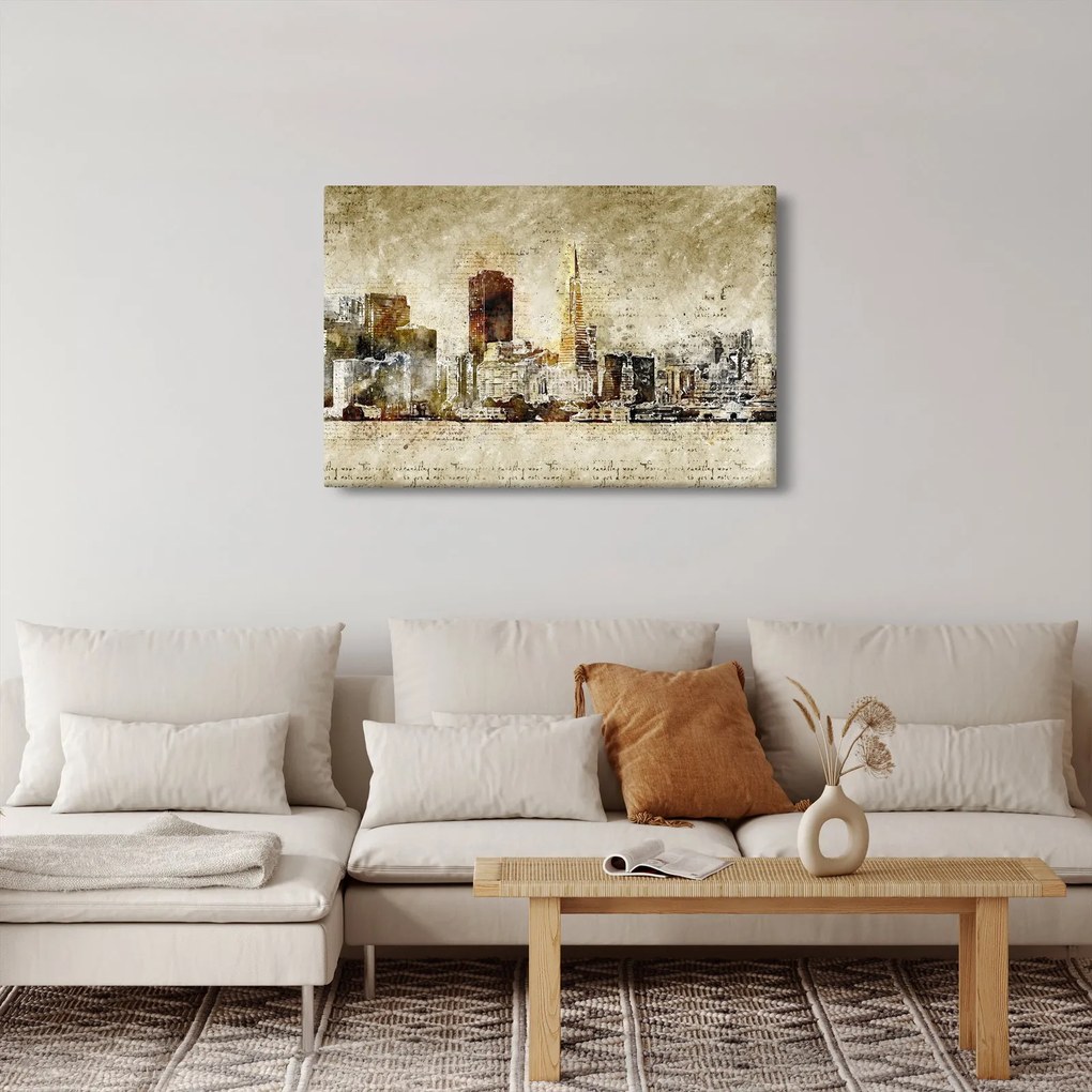 Kép - Művészileg renderelt város (90x60 cm)