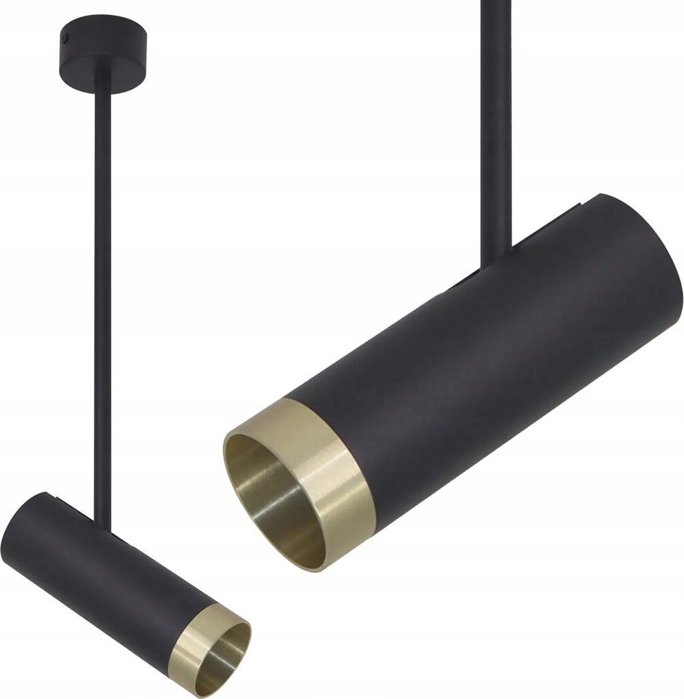 Mennyezeti lámpa Falra szerelhető spotlámpa GU10 fekete arany Porto Goldlux