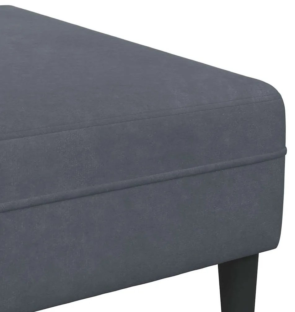 Kanapé Szett 3 pcs Sötétszürke Bársony