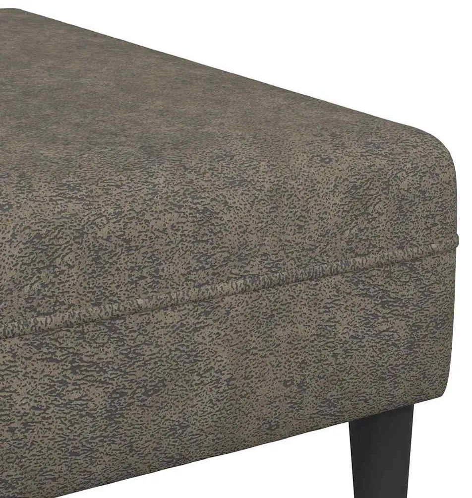 Kanapé Szett 3 pcs Sötétszürke Műbőr velúr