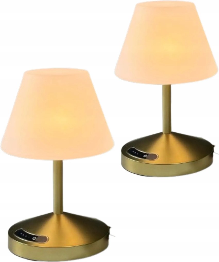 2x Led éjszakai lámpa újratölthető arany fényerő és szín beállítás