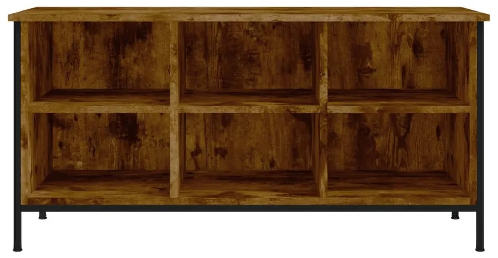füstös tölgy színű szerelt fa cipősszekrény 100x35x50 cm