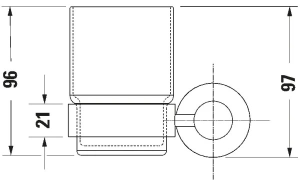 Duravit 99194600 - Falra szerelhető D-CODE fogkefatartó, bal oldali, matt fekete