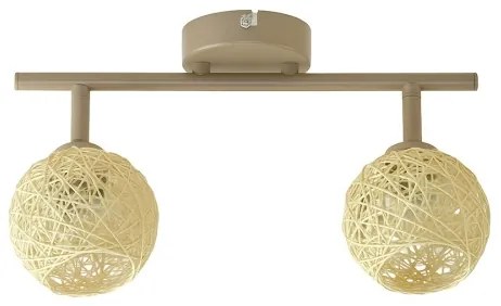 Spotlámpa DEX 2xE14/10W/230V bézs/krém