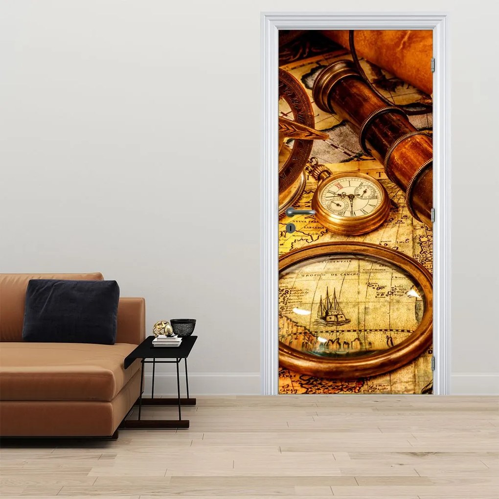 Fotótapéta ajtóra - Tengerészek történelmi eszközei (95x205cm)
