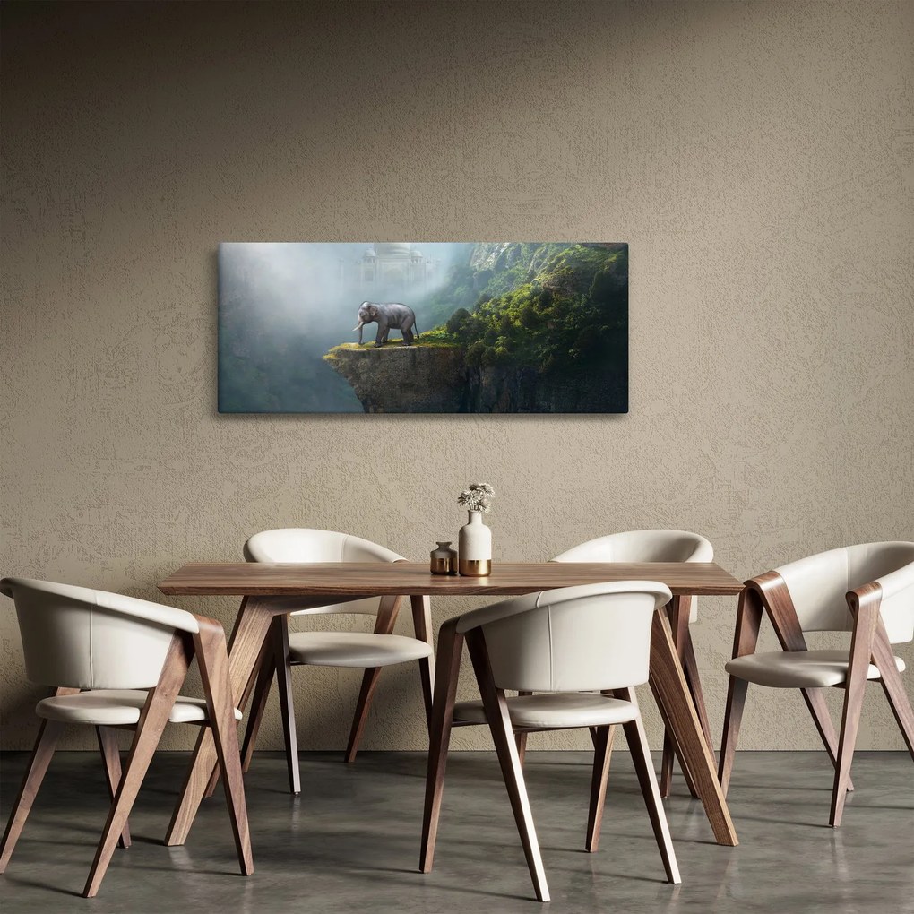 Kép - Az elefánt a Taj Mahal tetején (120x50 cm)