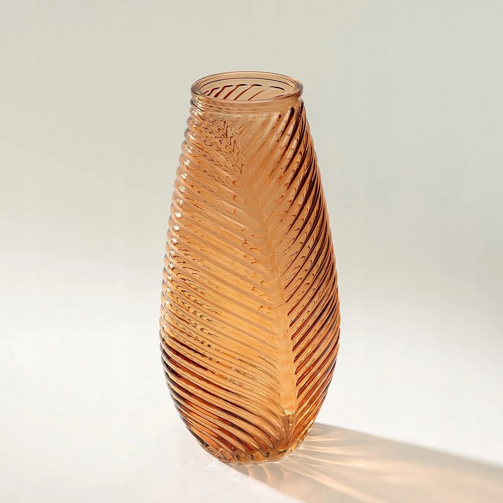 Üveg váza Leaf I 13x10x29 cm 13x10x29 cm