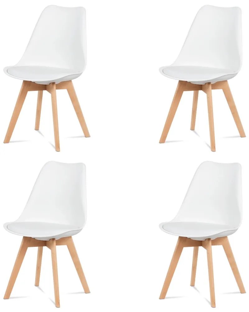 Scaun modern Monza scandinav Multicolor din piele textilă Perna scaunului