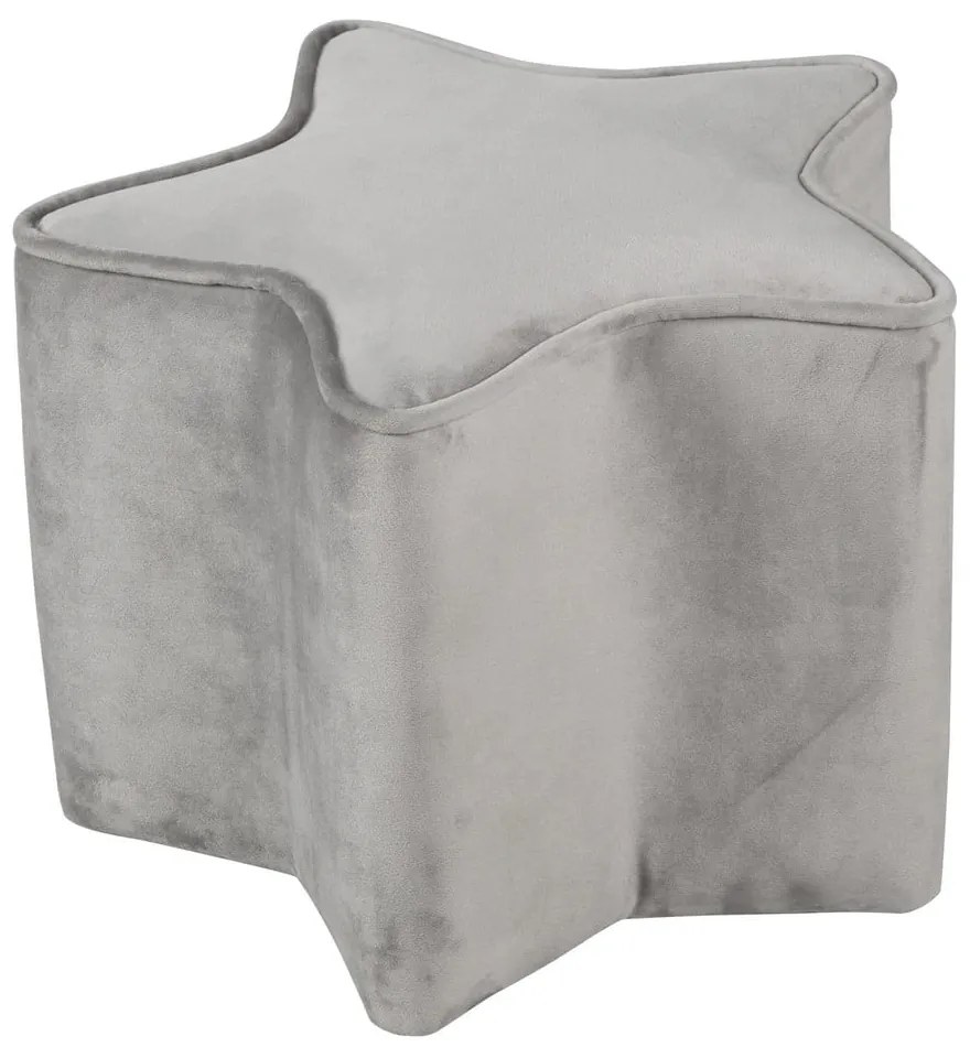 Világosszürke bársony gyerek puff Lil Sofa – Roba