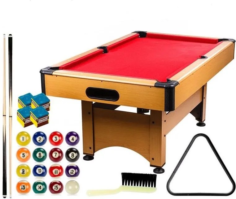 GamesPlanet® Biliárdasztal TRENDLINE Piros 6ft 184 x 108 cm