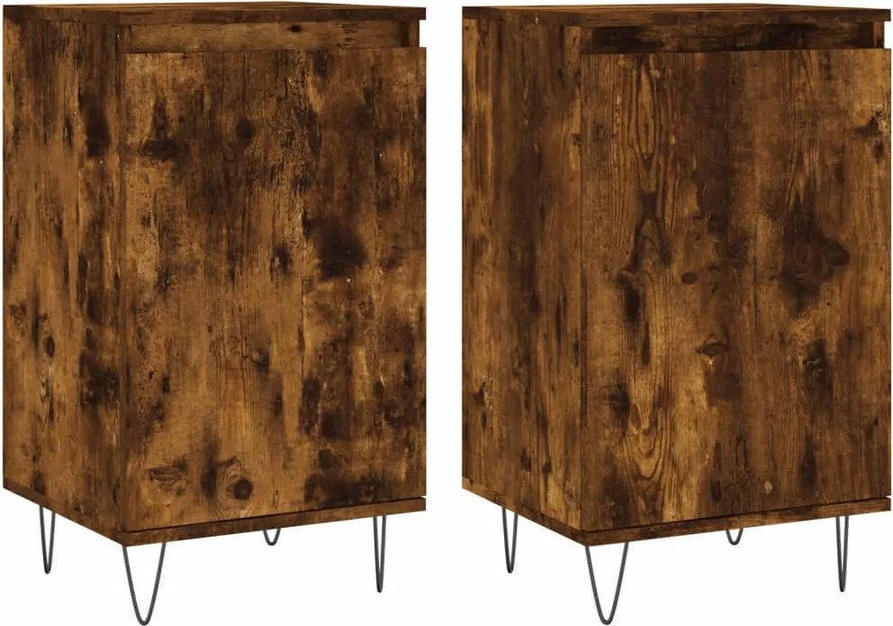 vidaXL 2 db sonoma tölgy színű szerelt fa tálalószekrény 40x35x70 cm