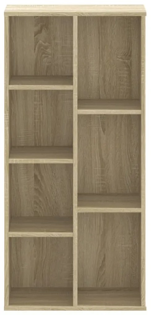 sonoma tölgy színű szerelt fa könyvszekrény 50x25x105 cm
