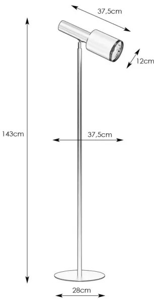 Markslöjd 108542 - Állólámpa OZZY 1xE27/40W/230V fekete