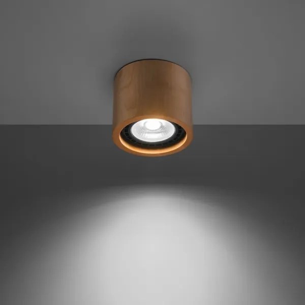 Sollux SL.0913 - Mennyezeti lámpa BASIC AR111 1xGU10/40W/230V bükkfa
