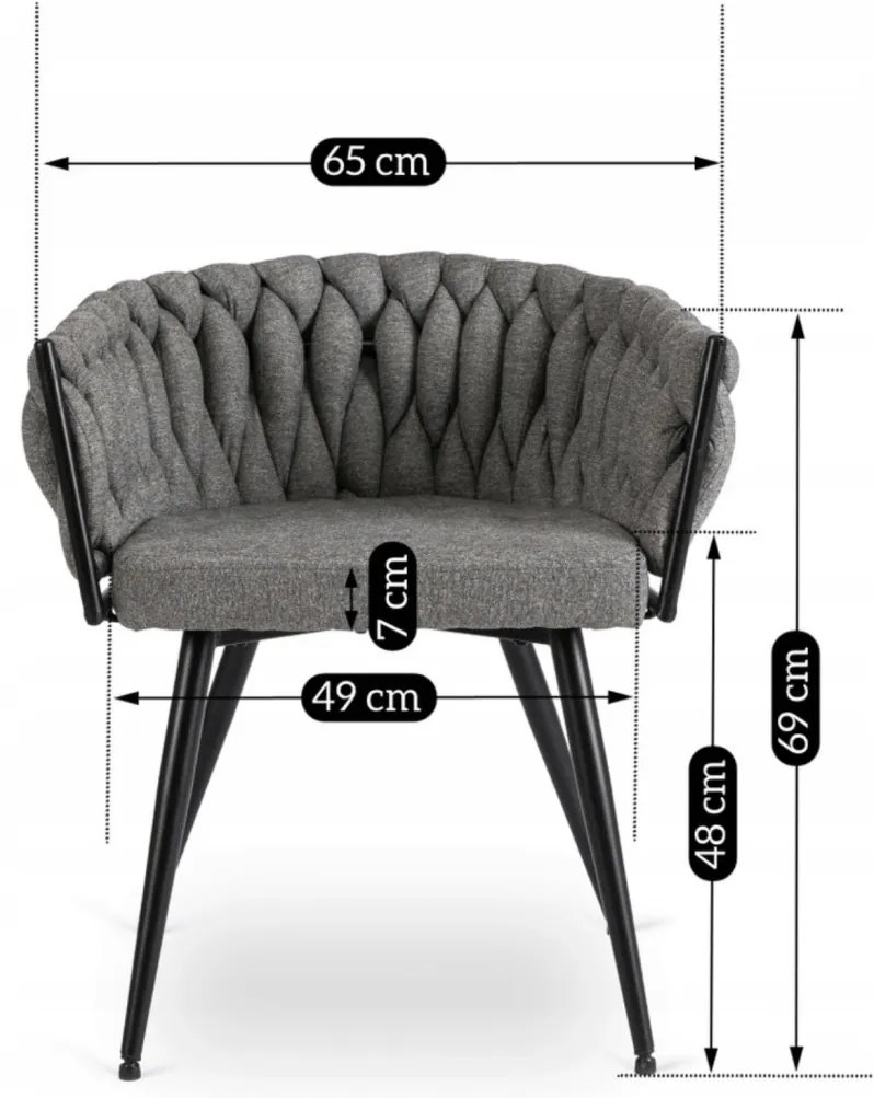 Szürke Fonott Étkezőszék EMPOLI